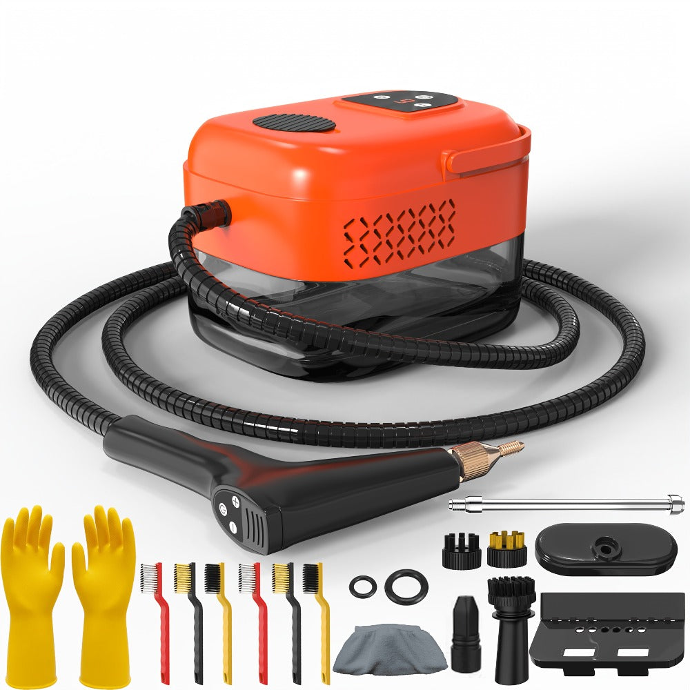 Handheld Steam Cleaner High Pressure High Temperature LCD Multi-Speed for Kitchen Grease Sofa Tile Grout Carpet Home Cleaning