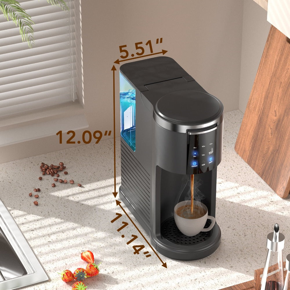 Single Serve Coffee Maker K-Cup Pod & Ground Coffee Compatible 1200W Coffee Machine 40Oz Water Tank Self-Clean Quick Heating for Home Office Kitchen