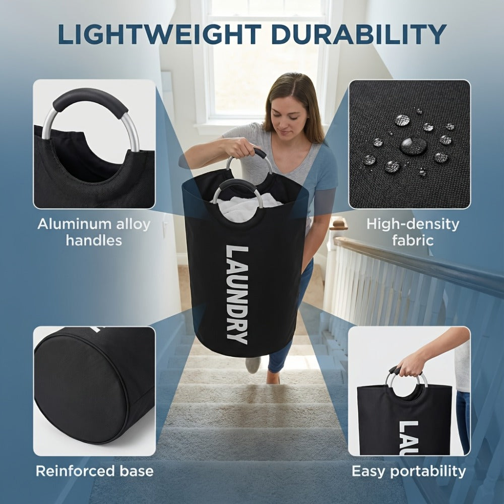 Extra Large Foldable Laundry Basket Set 95L/25.1 Gal Waterproof Oxford Cloth Tall Storage Baskets for Bedroom Bathroom Dorm Wardrobe Organization