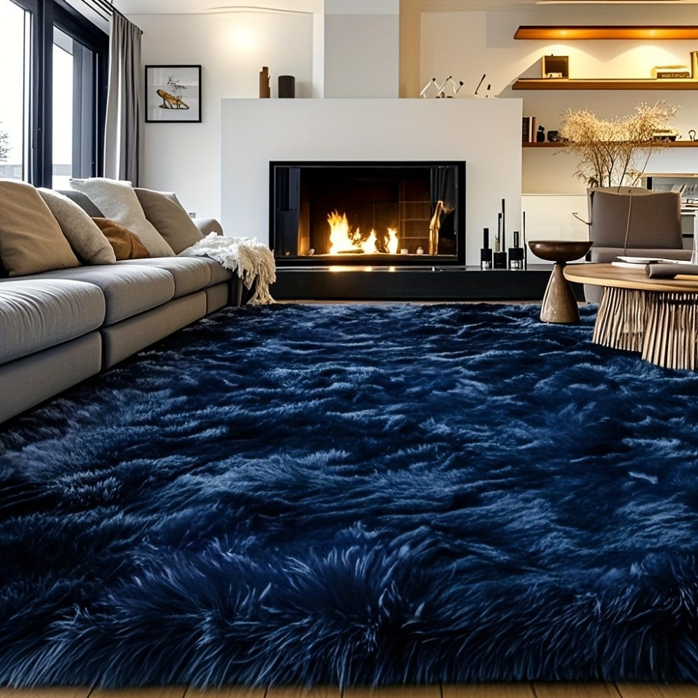 Fluffy Shag Area Rug 8x10 Feet ¨C Ultra Soft Plush Non-Slip Large Living Room Rug, Fuzzy Bedroom Carpet for Teen Dorm, Study Room & Home Decor ¨C Multiple Colors