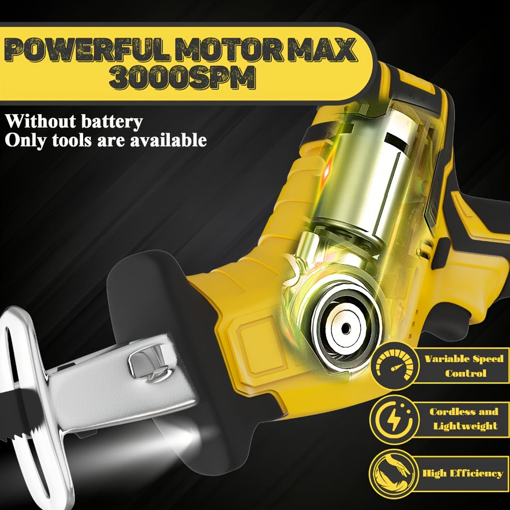 Reciprocating Saw Brushless Cordless for DeWalt 20V Battery ¨C 0-3500 SPM Variable Speed, Tool-Free Blade Change, 4 Saw Blades Included, for Wood, Metal & PVC Cutting (Battery Not Included)