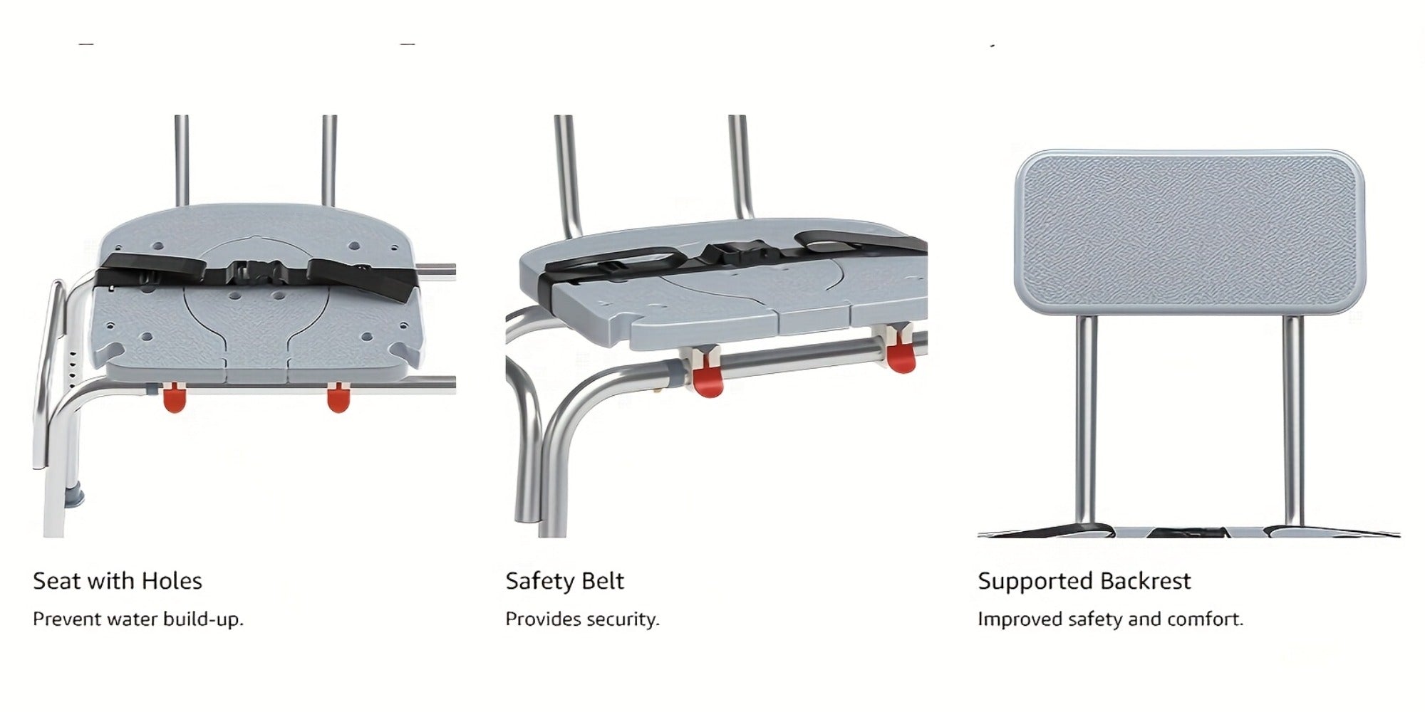 Shower Chair for Elderly Heavy Duty 400 lbs Transfer Bench with Safety Belt Non-Slip Adjustable Height Tool-Free Assembly Bath Seat for Disabled Recovery Seniors 39 Inch Extra Long Shower Bench Bathtub Transfer Chair