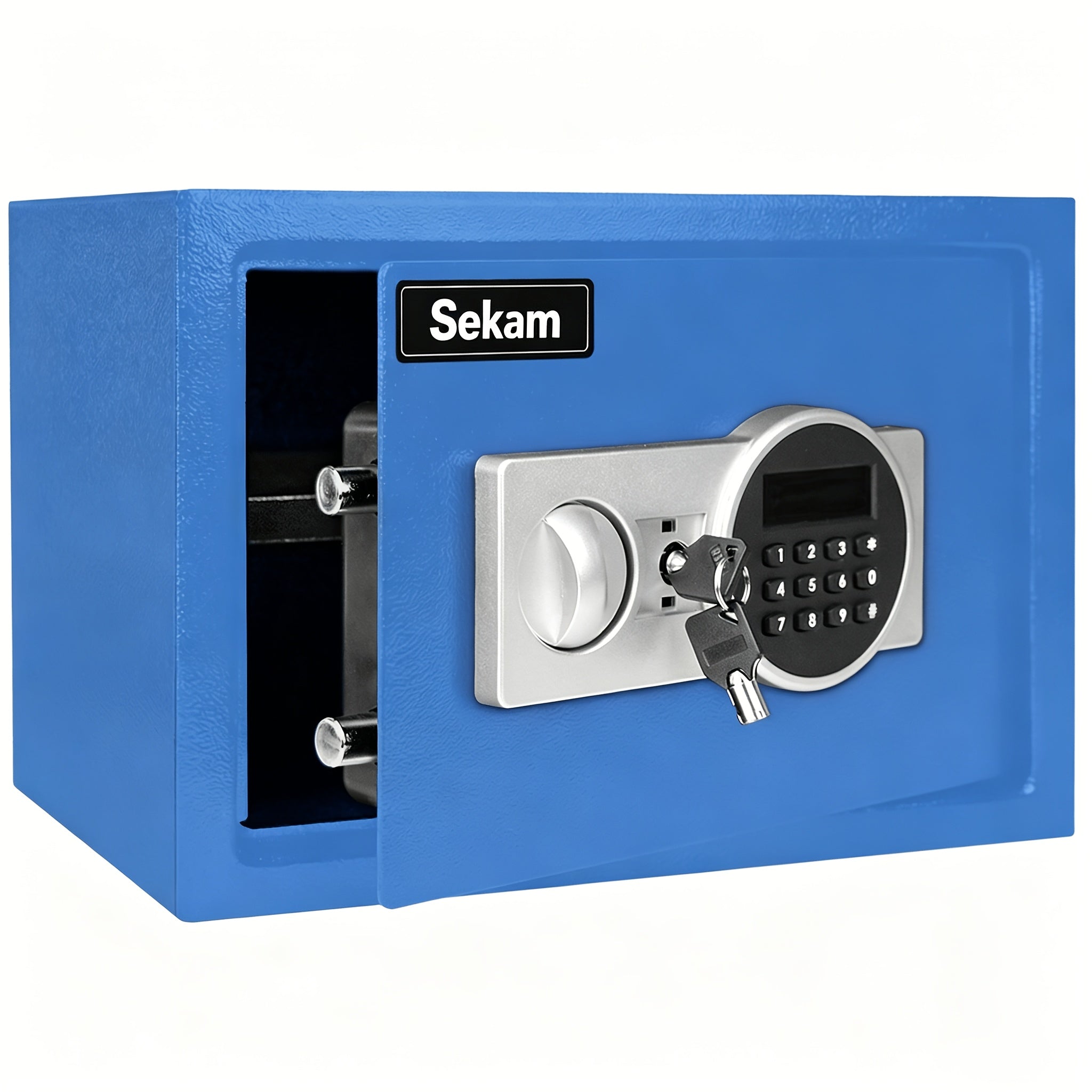 Fireproof Home Safe Box with Digital Keypad and Key Lock Heavy Duty Steel Security Safe for Money Documents Valuables Jewelry Passports 0.23 0.8 1.5 2.2 Cubic Feet Multiple Colors with Cash Bag