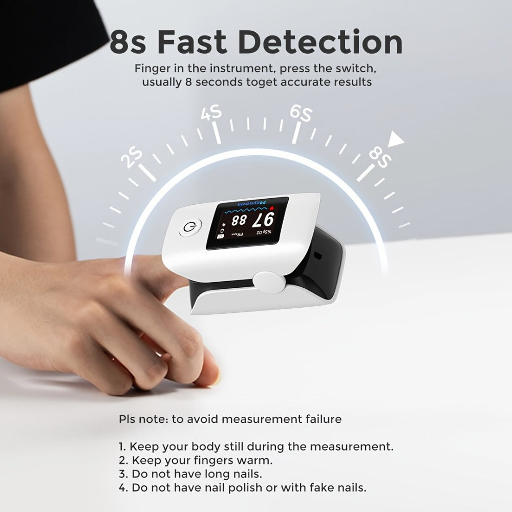 Blood Pressure Monitor Wrist Cuff with Oximeter Fingertip ¨C Digital BP Machine Home Use, 120 Memory, Portable Case & Battery Included, Fully Automatic Hypertension Tracker