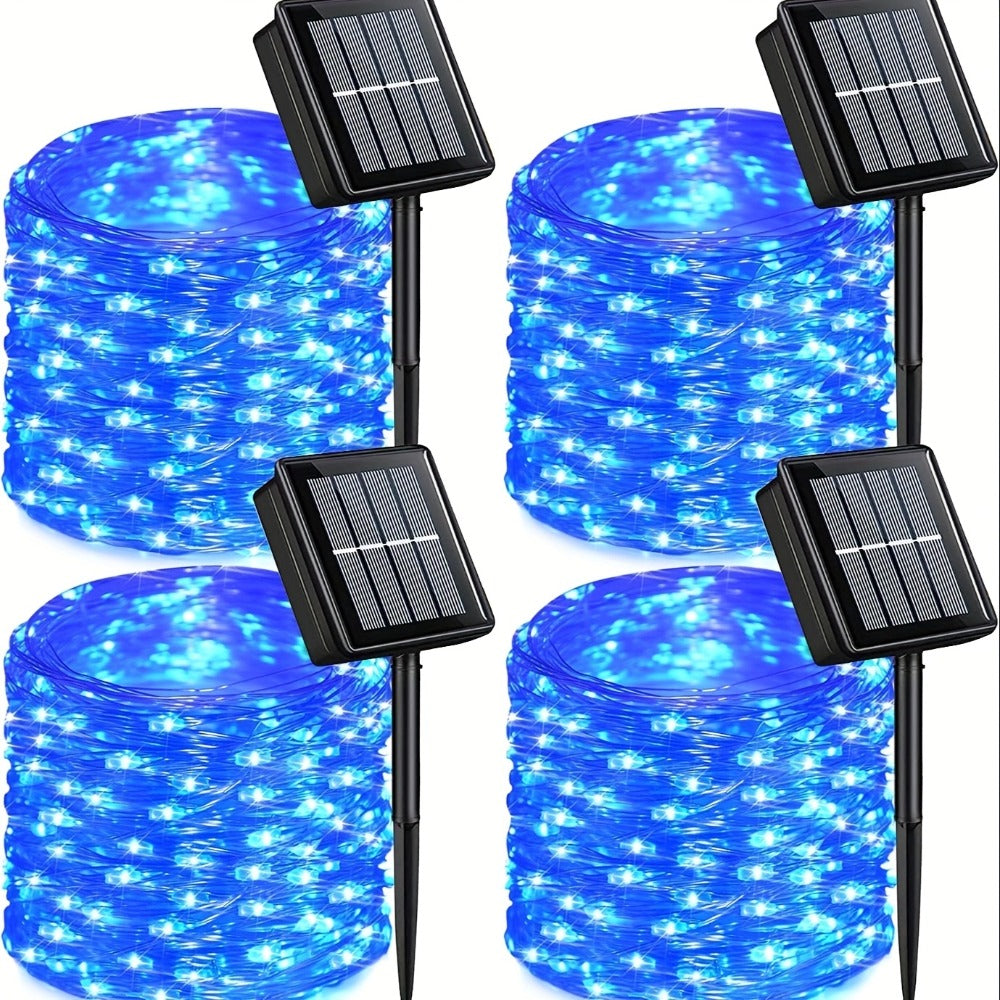 Solar Fairy String Lights Outdoor ¨C 110 LED Copper Wire Solar Twinkle Lights with 8 Modes & Touch Control for Christmas Tree, Garden, Patio, Wedding & Party ¨C 2, 4 or 8 Pack