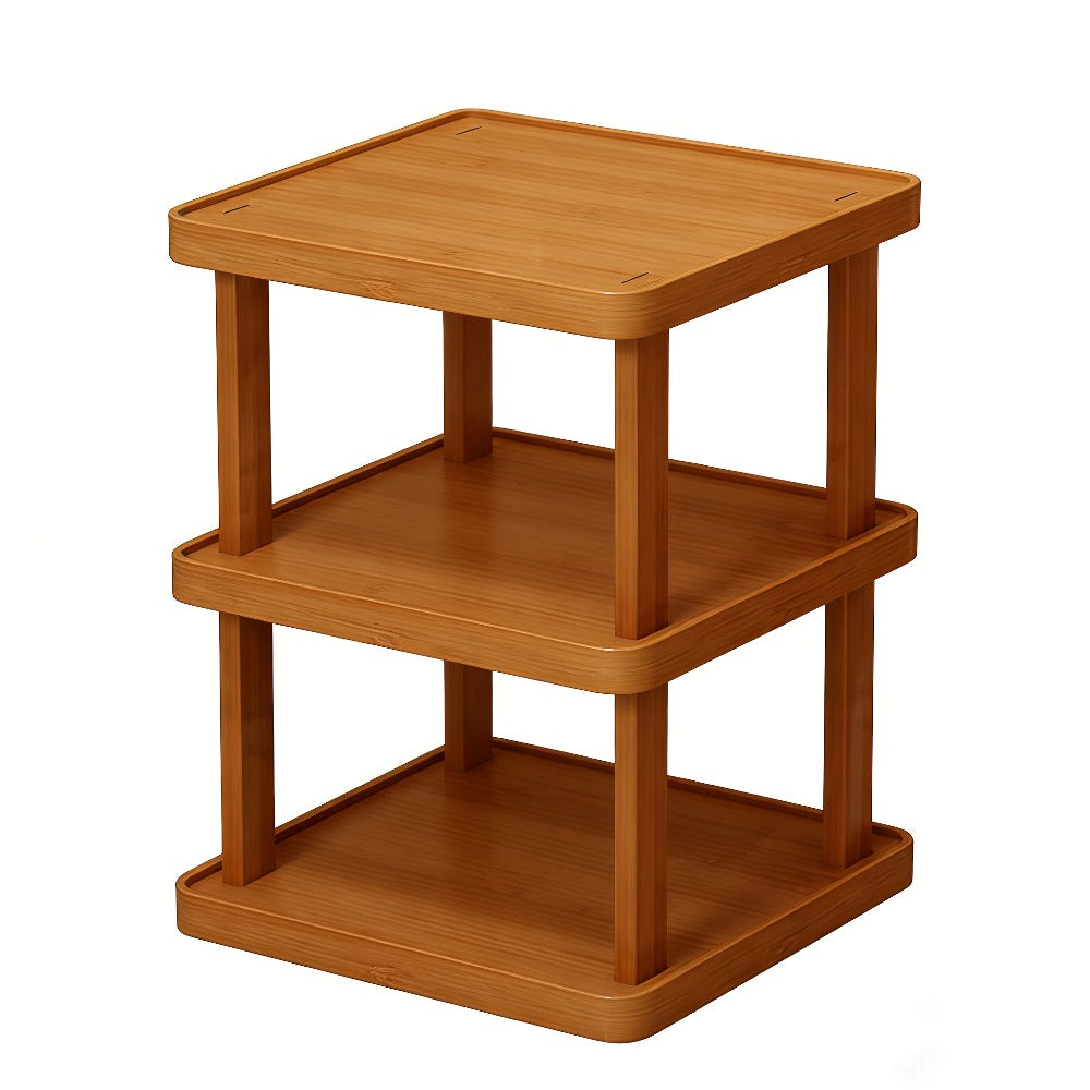 Bamboo Shoe Rack Multi-Tier Freestanding Shoe Organizer Wood Grain Space Saving Shoe Shelf for Entryway, Living Room, Bedroom & Dormitory ¨C 6 or 9 Tier