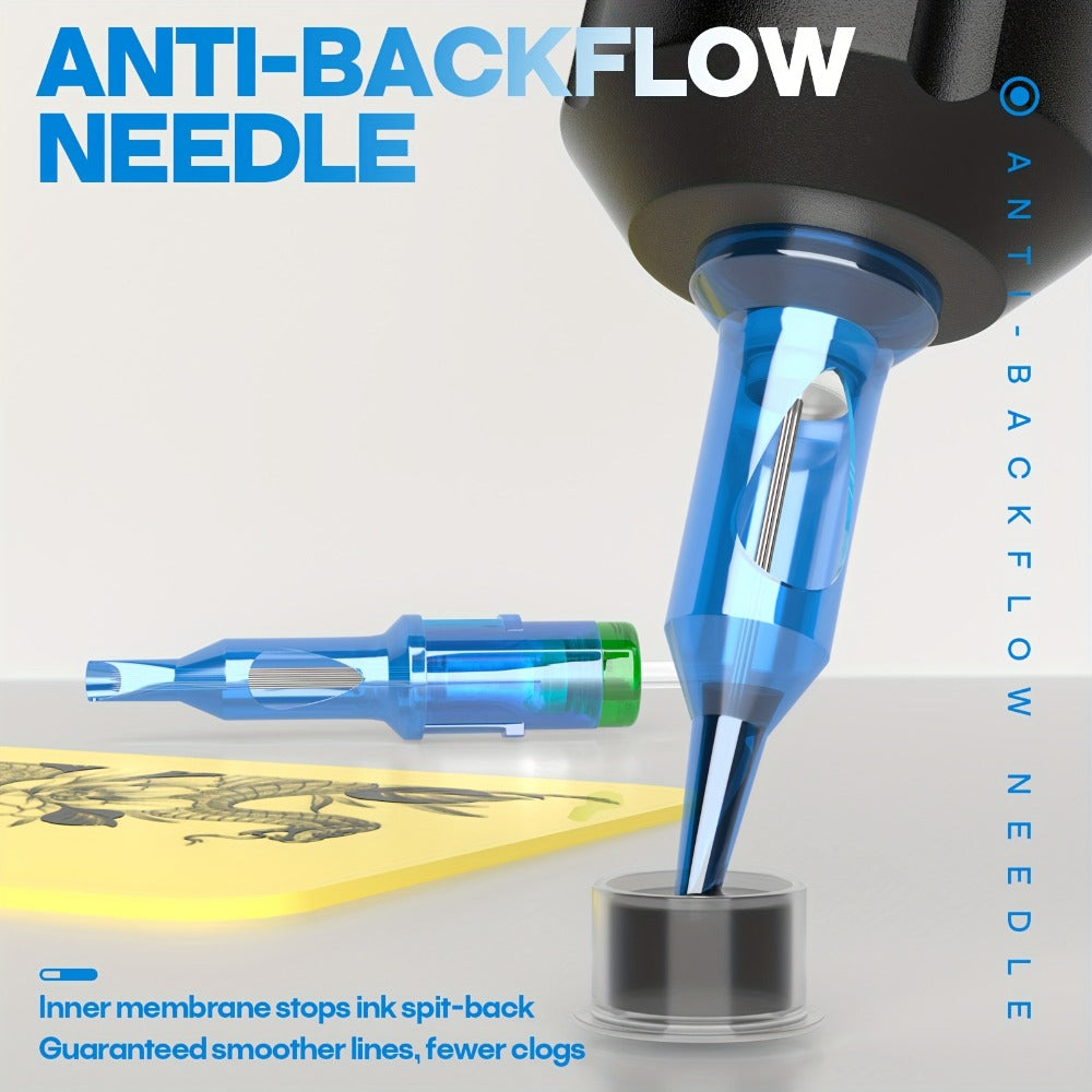 Tattoo Cartridge Needles 50Pcs Mixed Sizes - POSEIDON V3 Assorted Sterilized Cartridge Needles with Membrane Safety System 1203RL 1205RL 1207RL 1209RL 1207RM 1209RM 1205RS 1207RS 1209RS 1207M1