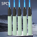 1300¡ãF Torch Lighter 5pcs Blue Flame Windproof Refillable with Safety Lock - Jet Flame for Candles, Grill, BBQ & Camping | Gift Box Available | Butane Not Included