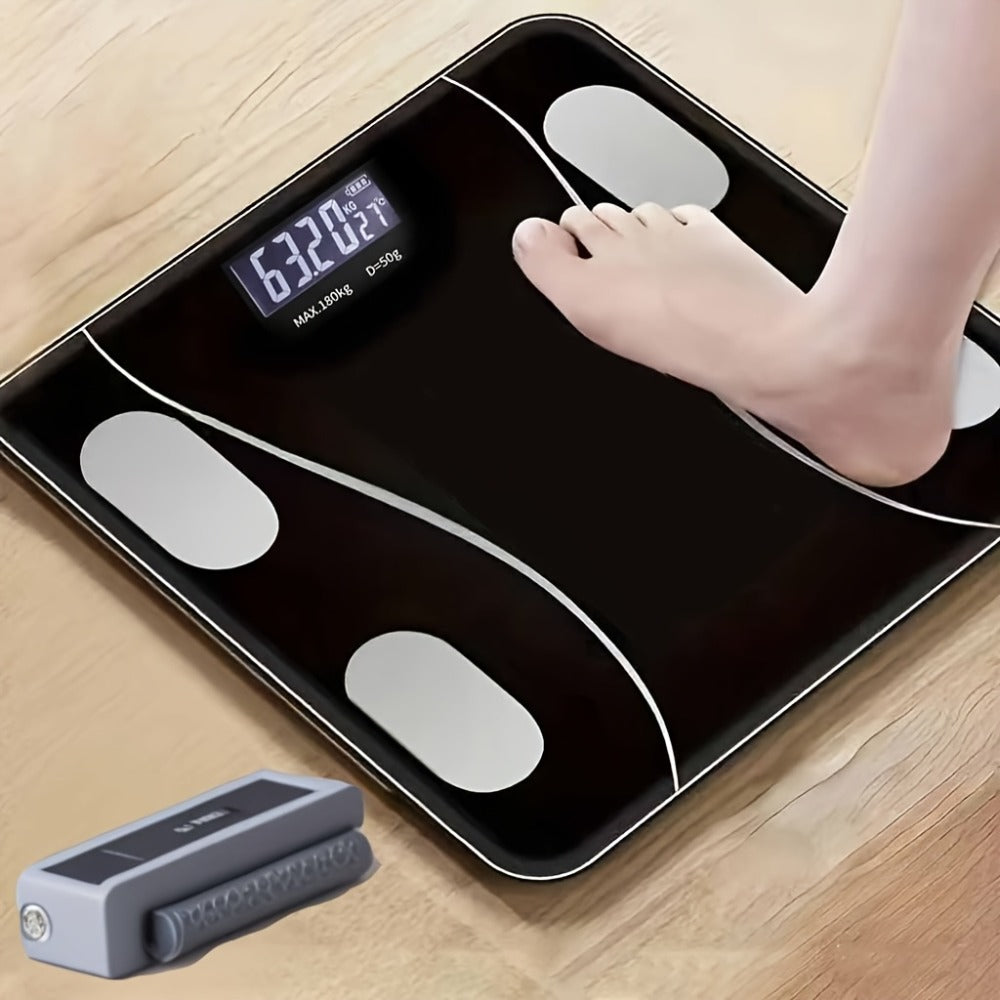 Digital Bathroom Scale 396lb ¨C High-Precision Body Fat Scale with HD LCD Display, Temperature Reading, kg/lb Switch, Extra-Wide Platform, Electronic Body Weight Scale for Home & Bathroom, Multiple Styles