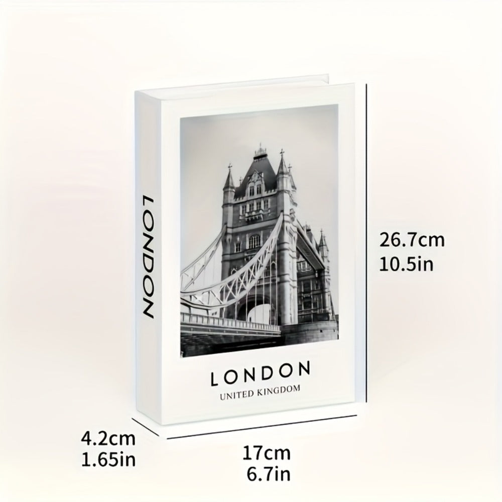 Decorative Book Set 3pcs Fake Books with HOME FAMILY LOVE Design - Elegant Black Minimalist Faux Books for Shelf Decor Living Room Coffee Table Home Soft Decoration Modern Interior
