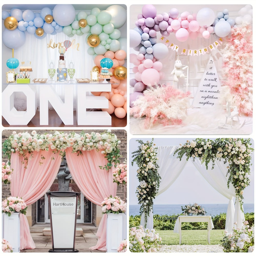 Backdrop Stand Heavy Duty Golden Adjustable Pipe Drape Kit Square Metal Arch Party Frame for Wedding Birthday Banquet Photo Booth