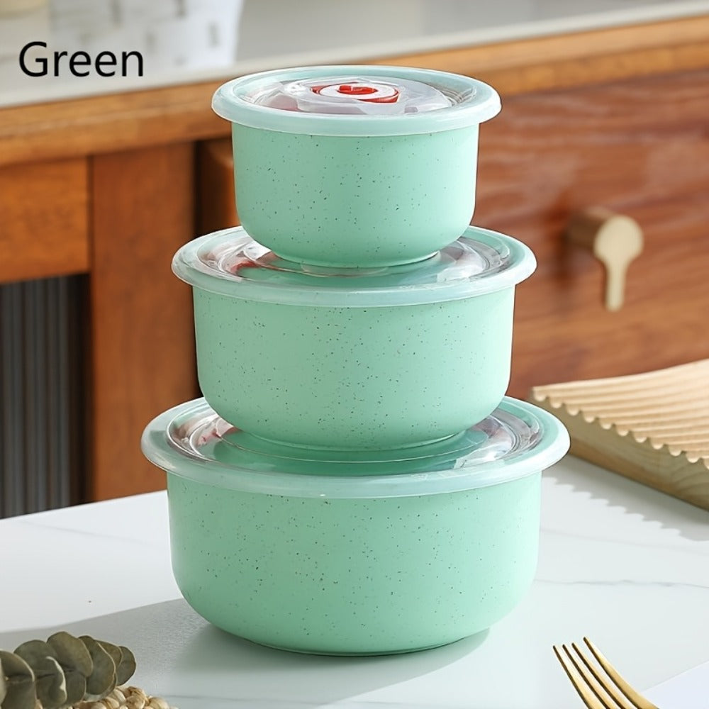Refrigerator Food Storage Containers Airtight Stackable - Large Capacity Plastic Fridge Organizer Boxes for Fruit, Vegetable, Meat, Eggs & Dumplings, Fresh-Keeping Flip Lid, Easy to Clean, Set of 3/4