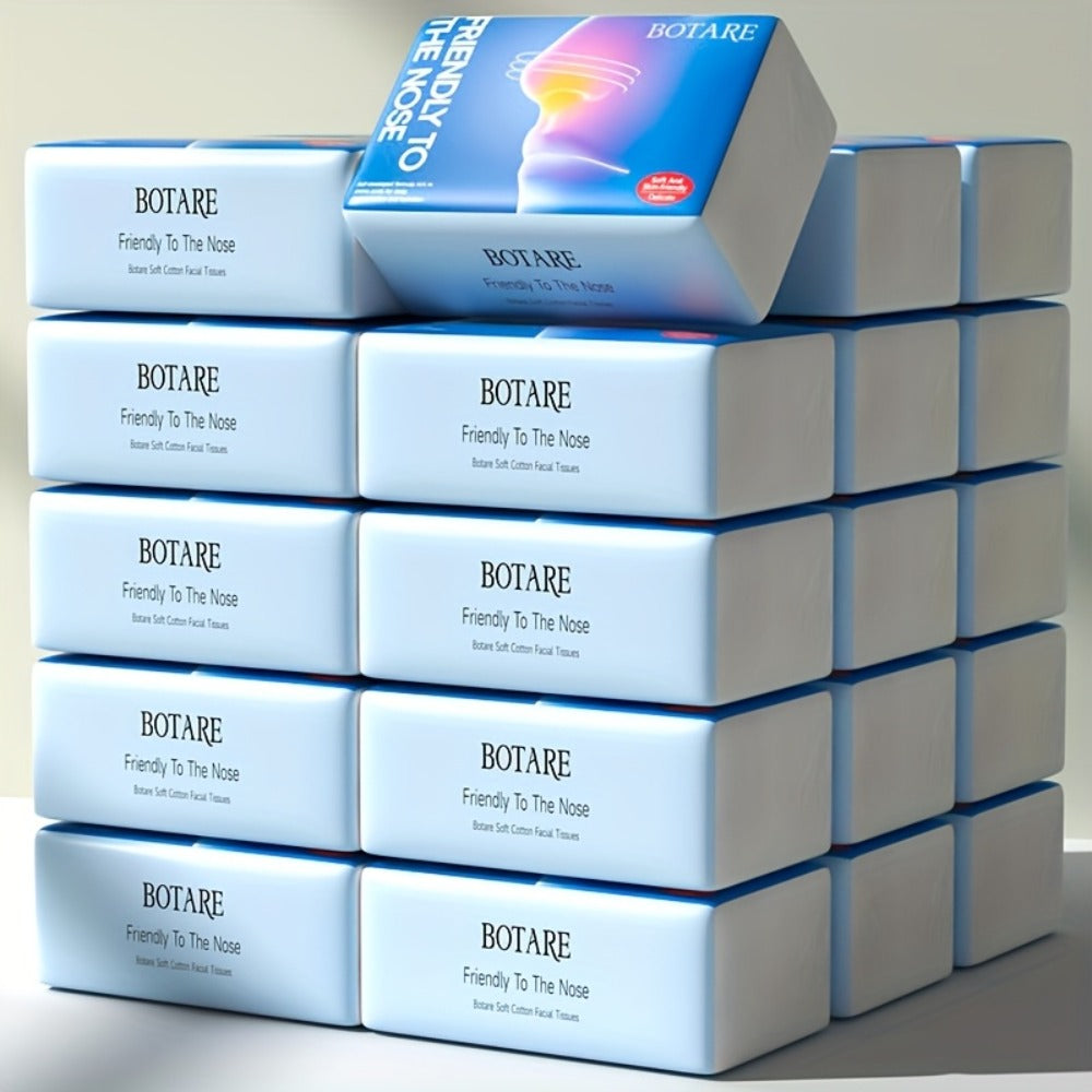 Facial Tissue 20 Packs ¨C Dry & Wet Use, Sensitive Skin Safe, Absorbent Soft Tissues for Home Kitchen Bathroom Travel