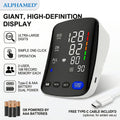 Upper Arm Blood Pressure Monitor ¨C Automatic Digital BP Machine, Large LED Display, 2-User 198 Memory, Adjustable Cuff 8.7-17in, One-Touch, Type-C, Home Use
