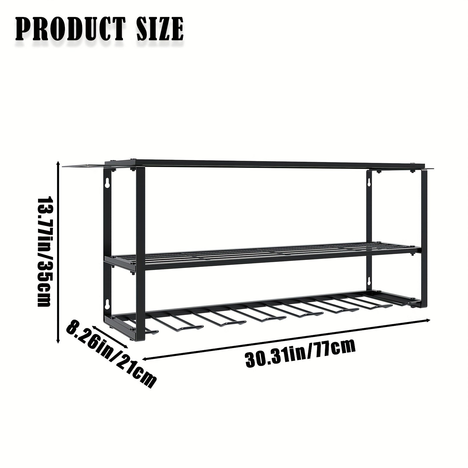 Wall Mount Power Tool Storage Rack, Heavy-Duty 150 Lb Steel 3-Tier & 4-Tier Garage Tool Organizer with 7 Bit Holders ¨C Workshop Shed Basement Wall Storage