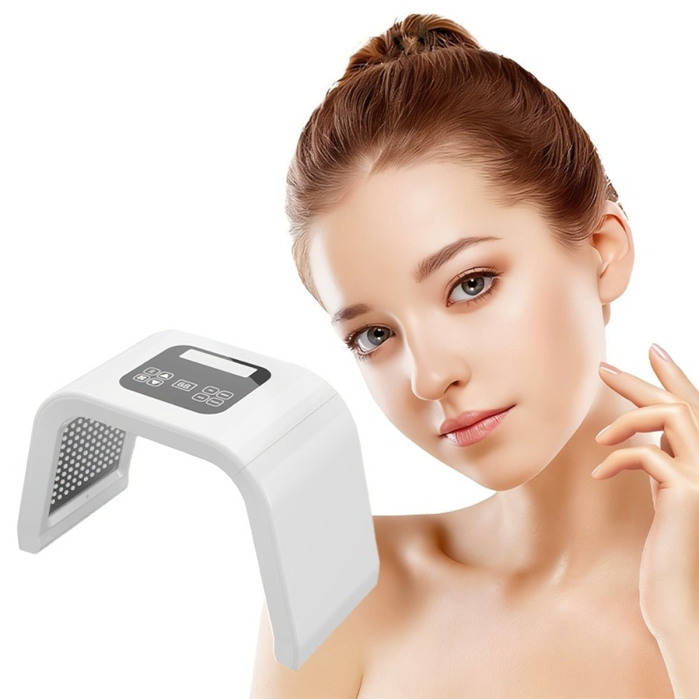 7 Color LED Skin Care Device Photon Therapy Spectrometer Anti-Aging Wrinkle Acne Treatment Face Rejuvenation Home SPA Beauty Tool Gift for Women Mom Girlfriend