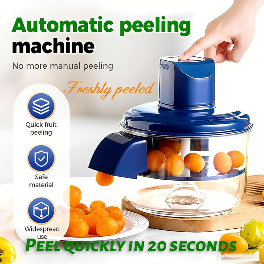 Electric Fruit Peeler Multifunctional Automatic Peeling Machine for Grapes Garlic Cherry Tomatoes Small Fruits & Vegetables - Fast 10-20 Second Peeling High Efficiency Kitchen Gadget for Home Cooking