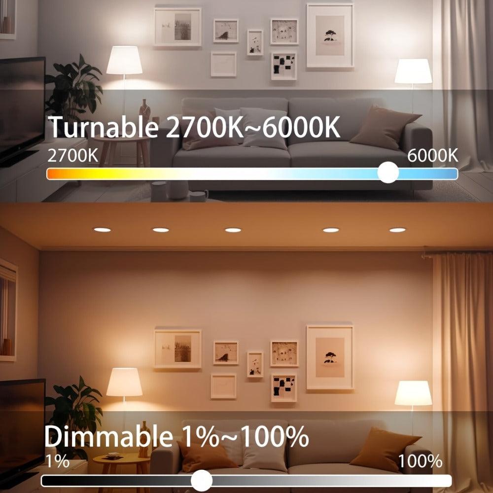 Smart Light Bulbs RGB Color Changing, WiFi A19 E26 LED Bulb Works with Alexa & Google Home, 2.4GHz Dimmable 800LM 60W Equivalent, Music Sync Voice Control App Remote, for Bedroom Party Home Decor
