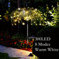 Solar Fireworks Lights Outdoor ¨C 60 to 420 LED Solar Garden Fairy Lights with 8 Modes, Waterproof Copper Wire Sparkler Lights for Garden, Patio, Yard, Pathway & Holiday Decoration