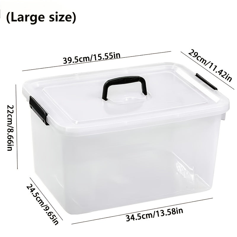 Stackable Clear Plastic Storage Bins with Lids ¨C 6 Pack Large Capacity Clip-On Lid Containers for Home, Closet, Office & Garage Organization (12.7qt / 20.8qt)