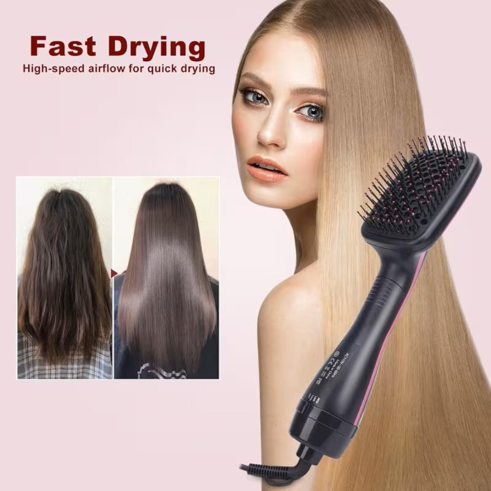 3-in-1 Hot Air Brush Hair Dryer Straightener Comb | Ionic Blow Dryer Brush with Negative Ion Frizz Control, Anti-Scald, Wet & Dry Use ¨C Salon Styler for All Hair Types, 110V
