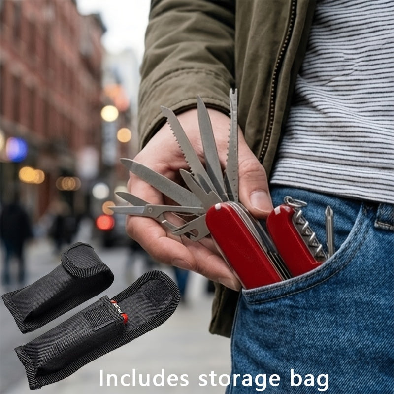 Multitool Pocket Knife 17-in-1 ¨C Includes Screwdriver, Pliers, Scissors, Bottle Opener & More, Portable Multi-Tool for Camping, Hiking, Emergencies & Everyday Carry, Gift for Men