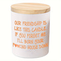 Lavender Scented Soy Candle Best Friend Gift for Women ¨C Engraved Glass Friendship Candle, Funny Unique Birthday Christmas Gift for Friends, Novelty BFF Gift Idea for Her, 12+ Hour Burn