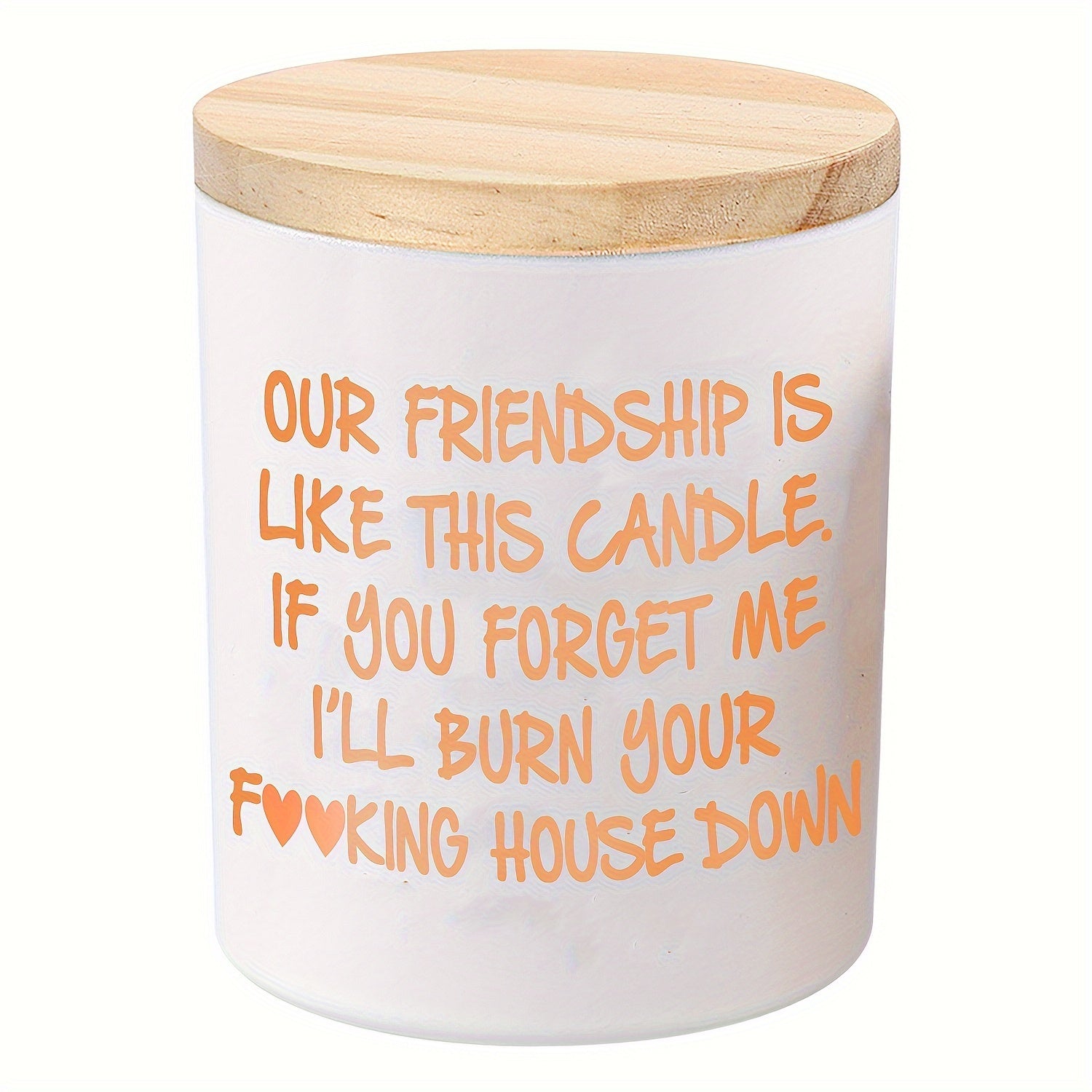 Lavender Scented Soy Candle Best Friend Gift for Women ¨C Engraved Glass Friendship Candle, Funny Unique Birthday Christmas Gift for Friends, Novelty BFF Gift Idea for Her, 12+ Hour Burn