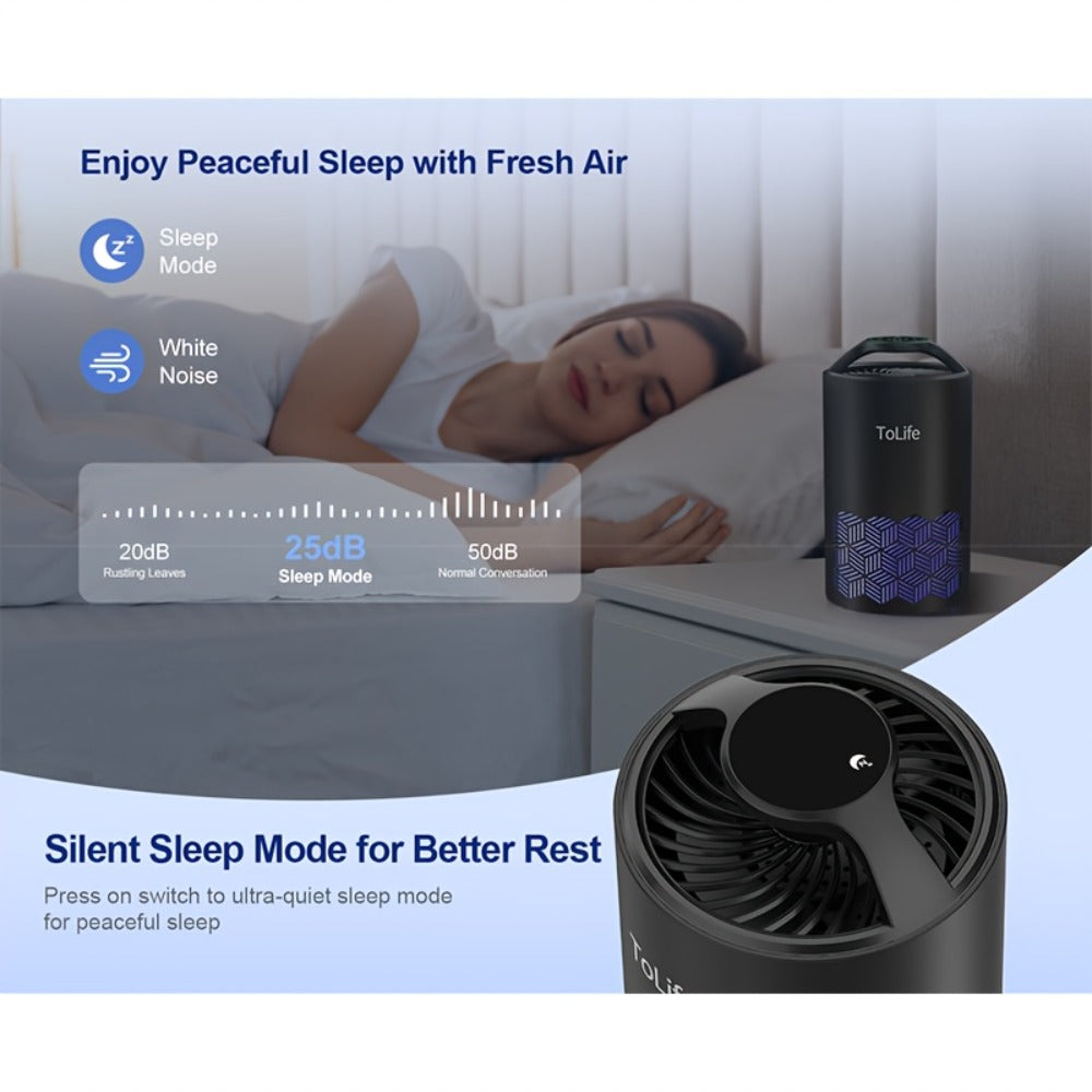 H13 True HEPA Air Purifier for Bedroom Large Room with Scent Diffuser Ultra Quiet 25dB Removes Pet Hair Smoke Dust Odors