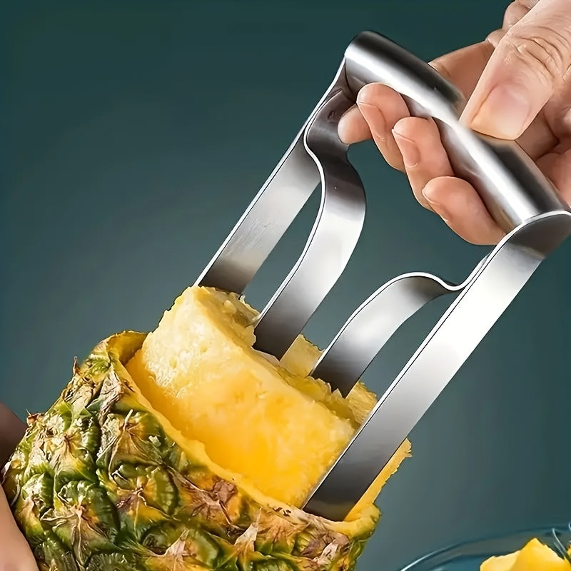 Pineapple Corer Slicer Stainless Steel ¨C Easy One-Step Pineapple Cutter with Comfortable Grip for Home Kitchen Restaurant Use, Removes Core & Slices into Rings (1pc / 2pcs)
