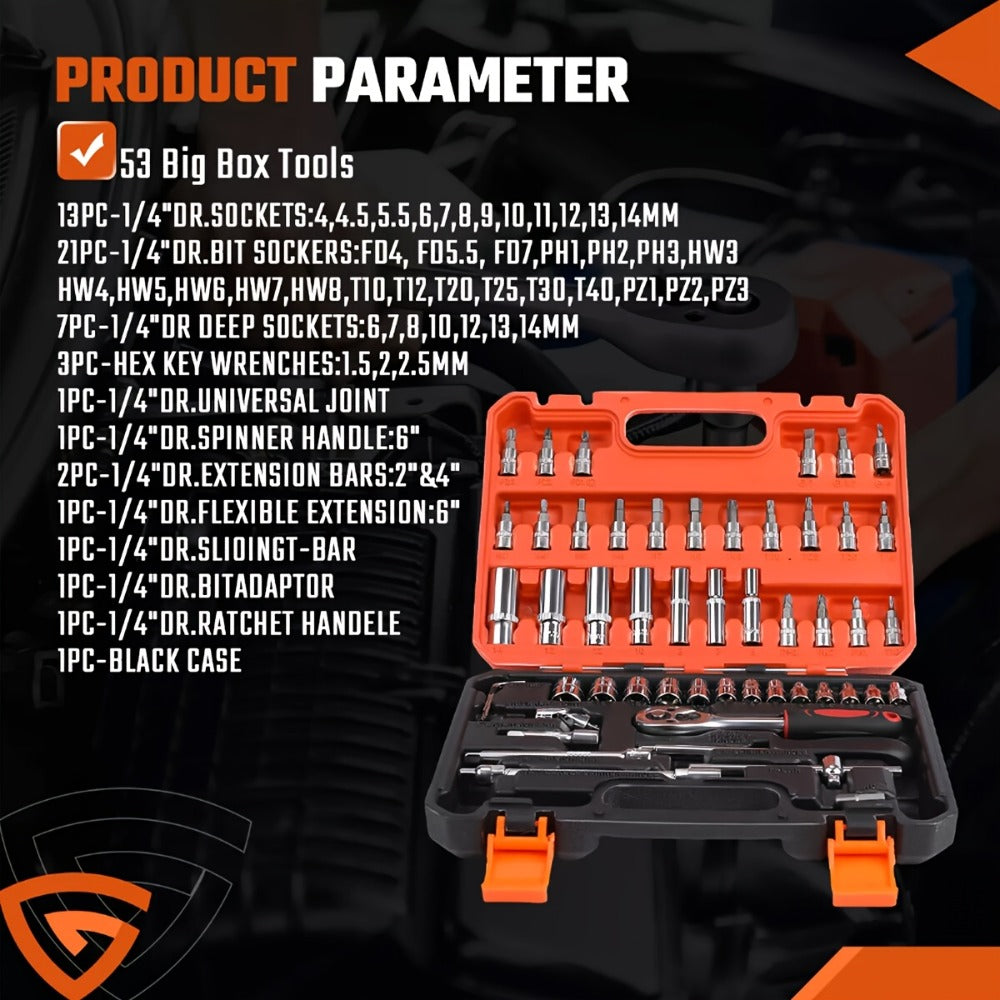 Home Tool Kit Professional, 46-Piece Essential DIY Set, 53-Piece Advanced Home & Auto Repair Kit, or 1000-Piece Complete Toolbox in Storage Case for Home, Automotive & Workshop Use