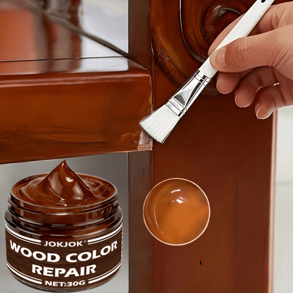 Wood Repair Paste Filler - Furniture Scratch Crack Restore Agent for Doors Cabinets Tables Chairs Floors - Color Restoring Wood Putty Easy Apply Fast Dry Surface Repair Kit