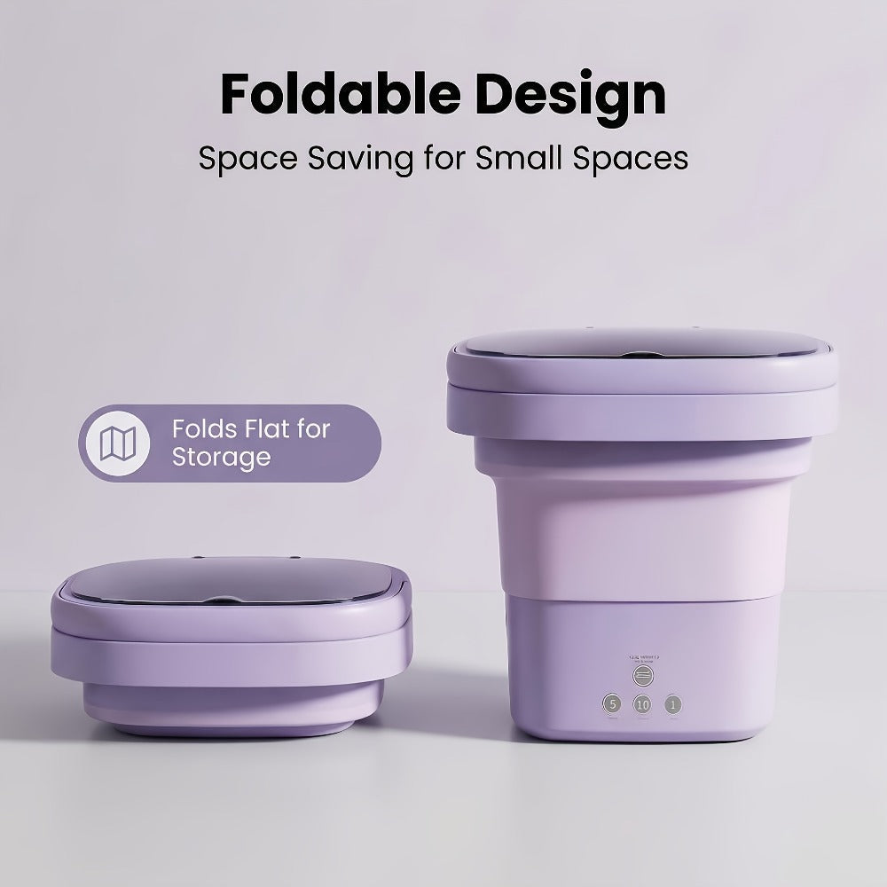 Portable Mini Washing Machine 3 Cleaning Modes | Compact Travel Washer for Underwear Delicates | Space-Saving Laundry Solution for Apartments, RVs, Camping & Dorms