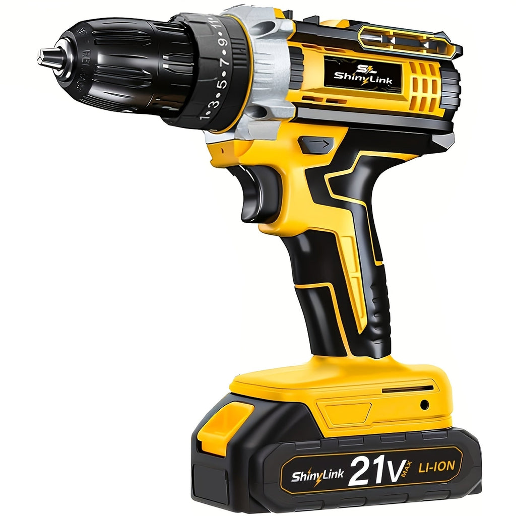 21V Cordless Drill Set Electric Drill Driver Kit with Lithium Battery Screwdriver Bits Hand Tools Toolbox for Home Repair DIY 18 30 136 Piece Kit Gift for Men