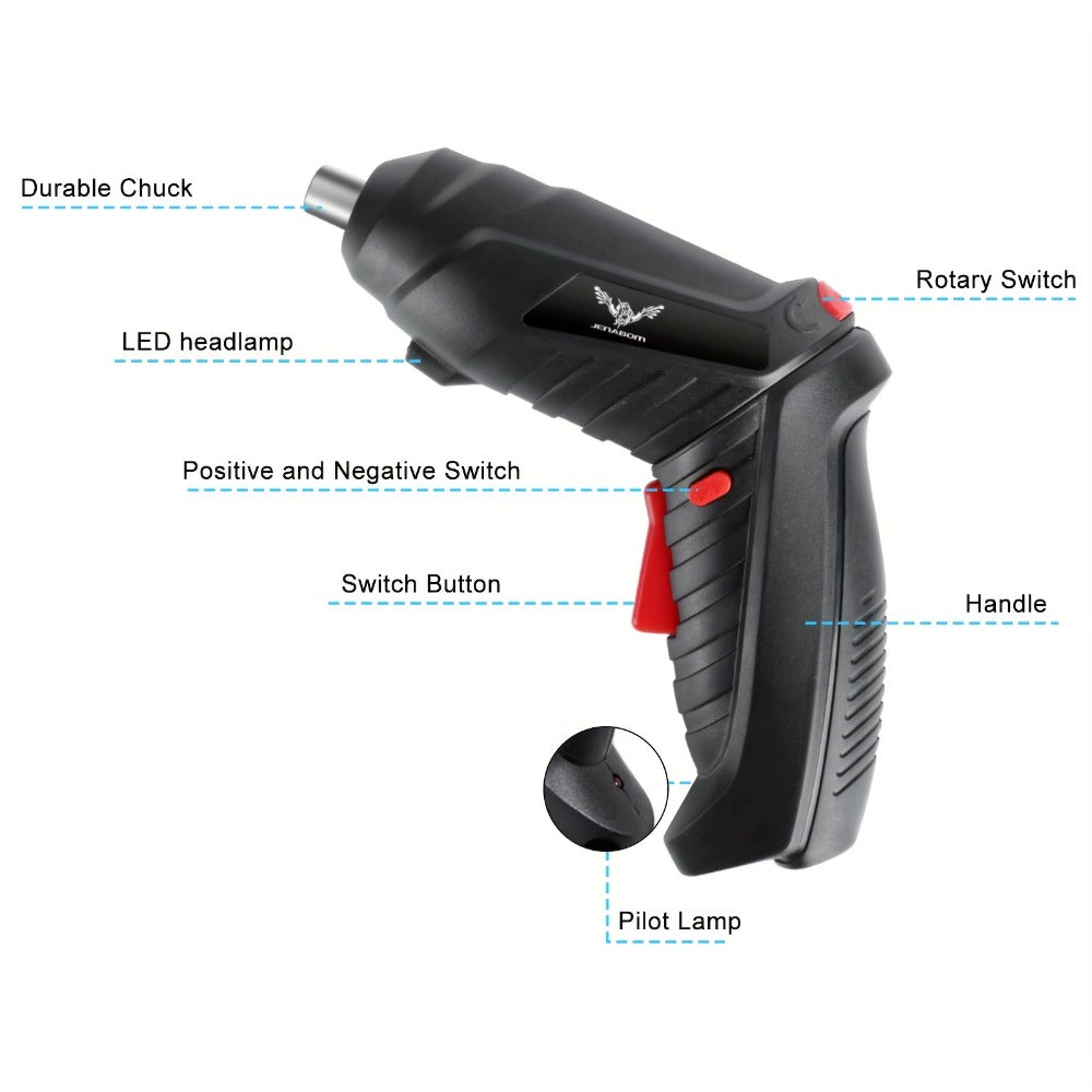 3.6V Mini Electric Drill Screwdriver Set 1300mAh Lithium Battery Power Tools Kit for Home Repair