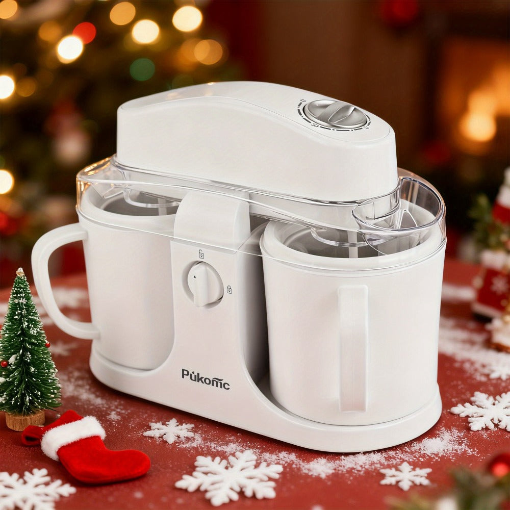 Ice Cream Maker 1 Quart Homemade Ice Cream Machine for Soft Serve Frozen Yogurt Smoothies Gelato Easy Clean Separate Bowl Design Compact Electric Dessert Maker