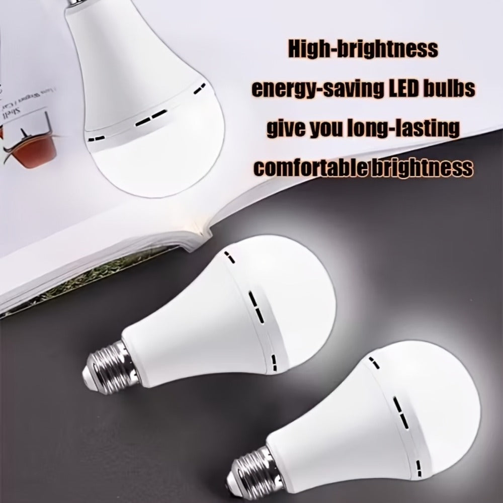Rechargeable Emergency LED Bulb IP54 Waterproof 2000mAh 60W Equivalent 6000K with Hook ¨C E27 E26 Universal Base Wireless Portable Auto-On for Home Office Camping Outdoor Power Outage, 4 8 10 12 Pack