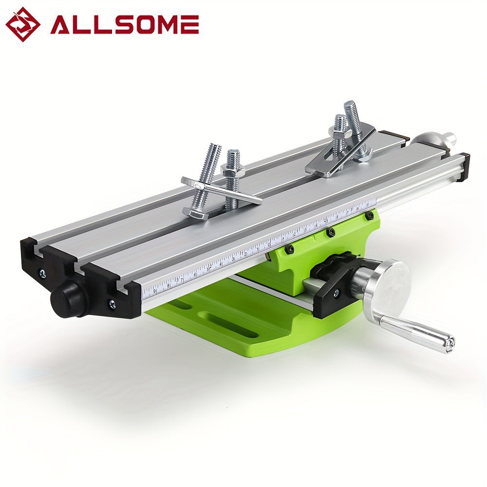 Cross Slide Table BG-6300 Compound Milling Drilling Worktable X-Y Axis Adjustable Bench Drill Press Work Table for Mini Drill Machine