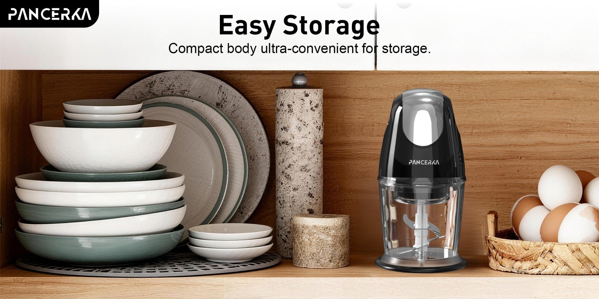 Electric Food Chopper Mini Food Processor ¨C One-Touch 600ml Vegetable Chopper with 4 Stainless Steel Blades, Meat Grinder Blender for Garlic, Fruits, Smoothie, Puree, Black