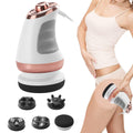 Handheld Body Massager with 5 Interchangeable Heads & 3 Washable Pads ¨C Adjustable Vibration Intensity, Full Body Muscle Relief for Abdomen, Waist, Arms, Buttocks & Legs, Portable Electric Massage Machine
