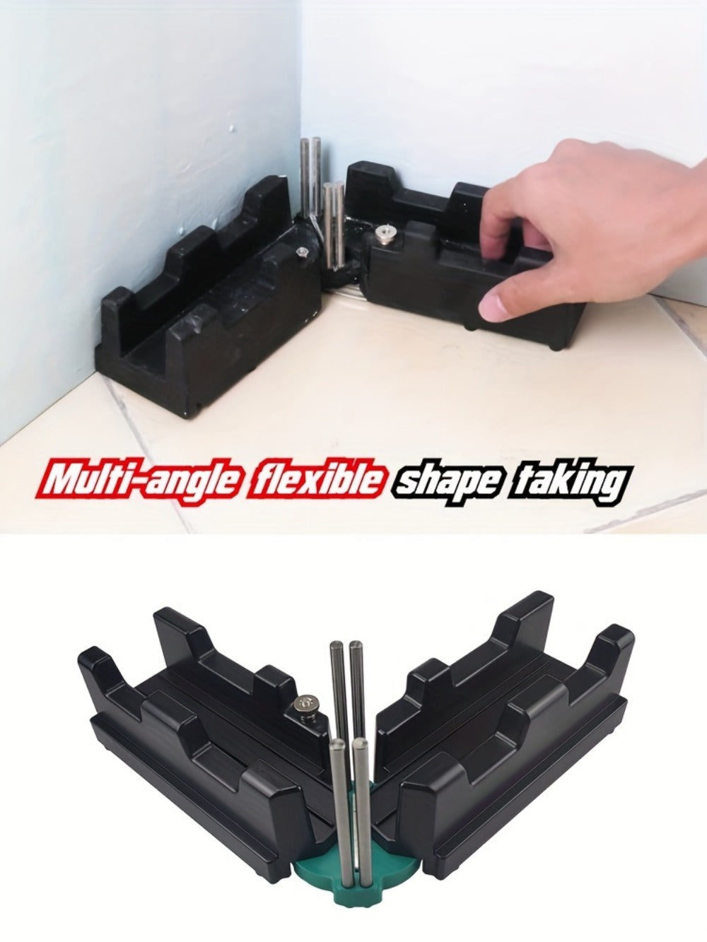 Miter Angle Finder 2-in-1 Measuring & Cutting Tool Manual Precision Protractor Portable Miter Saw Guide for Woodworking Home Improvement No Power Required