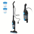 Corded Stick Vacuum Cleaner 20KPa 600W Motor 2-in-1 Bagless Upright Handheld Vacuum 0.8L Dustbin for Hard Floor Pet Hair Carpet Car Stairs Low Noise 65dB