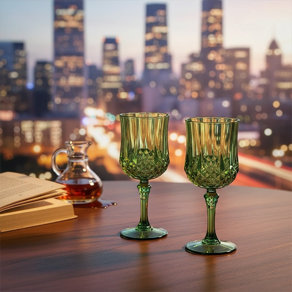 Plastic Crystal Champagne Goblets 48pcs Shatterproof Stackable 7oz Reusable Wine Glasses for Wedding Party Christmas Halloween Elegant Vintage Tableware Drink Cups