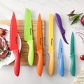 Rainbow Kitchen Knife Set 14pcs ¨C 7 Sharp Stainless Steel Knives with 7 Blade Guards, Dishwasher Safe, Non-Stick Professional Chef Knife Set with Sheaths