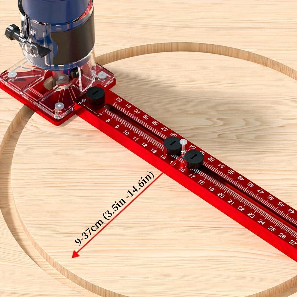 Circle Cutting Jig 3-in-1 Woodworking Router Fixture Expandable 3.54 to 24 Inch Diameter Adjustable Slotting Positioning Tool for Precision Circular Hole Milling DIY Professional