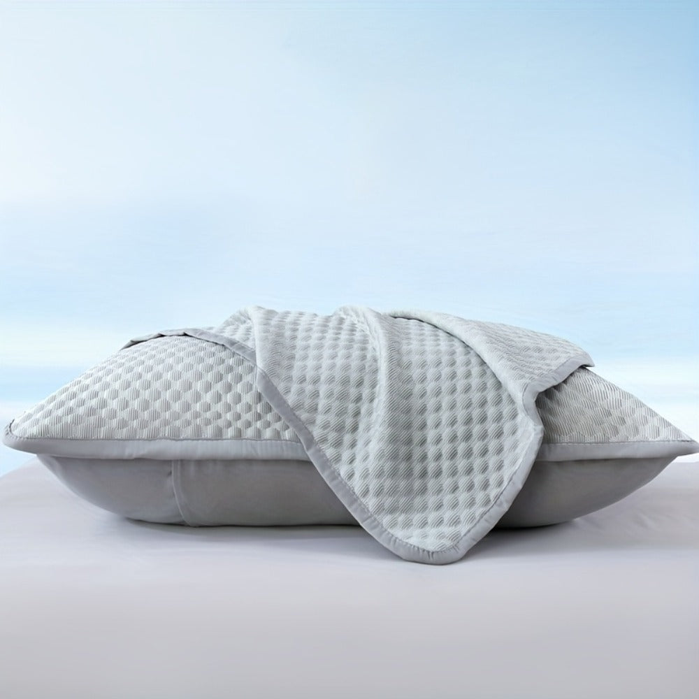 Cooling Pillow Cases 2-Pack 3D Ice Bean Texture ¨C Soft Polyester Pillowcases for Summer | Machine Washable | Cool Sleep Bedroom Pillow Covers | 18.9¡± x 29.13¡± | No Insert