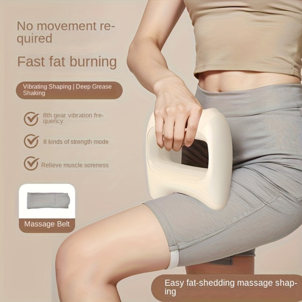 Dual Motor Electric Fascia Ring with Massage Belt ¨C 8 High-Frequency Vibration Modes, Type-C Rechargeable Large Battery, Ergonomic Grip, Upgraded Vibration Massager for Full Body Muscle Relief