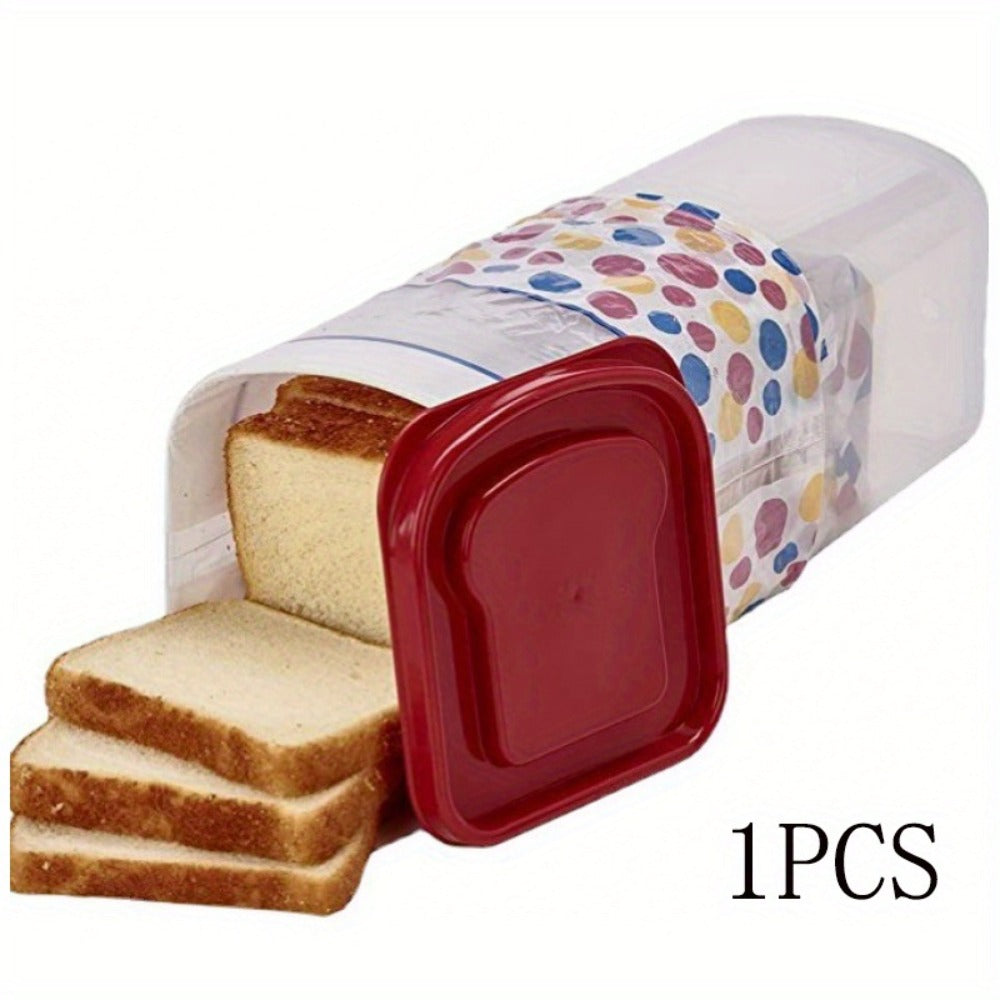 Bread Storage Container with Leak-Proof Lid - Stackable Spacious Toast Keeper Box Portable Reusable Food Storage for Kitchen Organization Camping Loaf Keeper