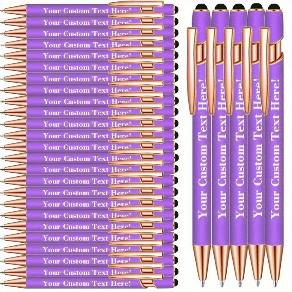 Ballpoint Stylus Pens 30 Pack ¨C 2-in-1 Touchscreen Stylus & Ballpoint Pen with Comfortable Grip, Personalized Engraving, Bulk Set for Office, School, Wedding & Party Favors