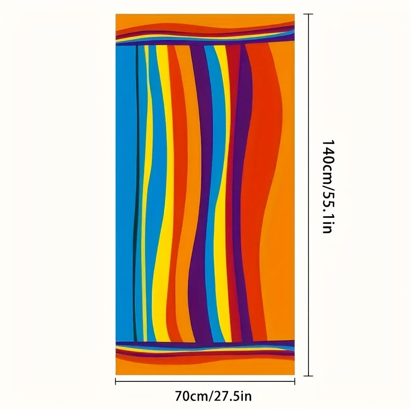XL Bath Towel Extra Large 70x31 Inch Ultra Soft Absorbent Quick Dry Microfiber Shower Towel Striped Tropical Home Hotel Bathroom